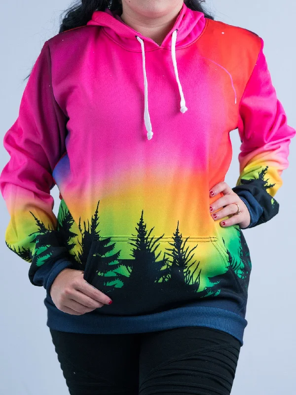 Forest Galaxy Unisex Hoodie Hoodie with Puffed Sleeves Voluminous Trendy