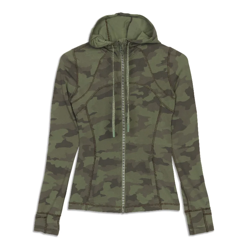 Hooded Define Jacket - Resale Hoodie with Hem Frayed Vintage Worn