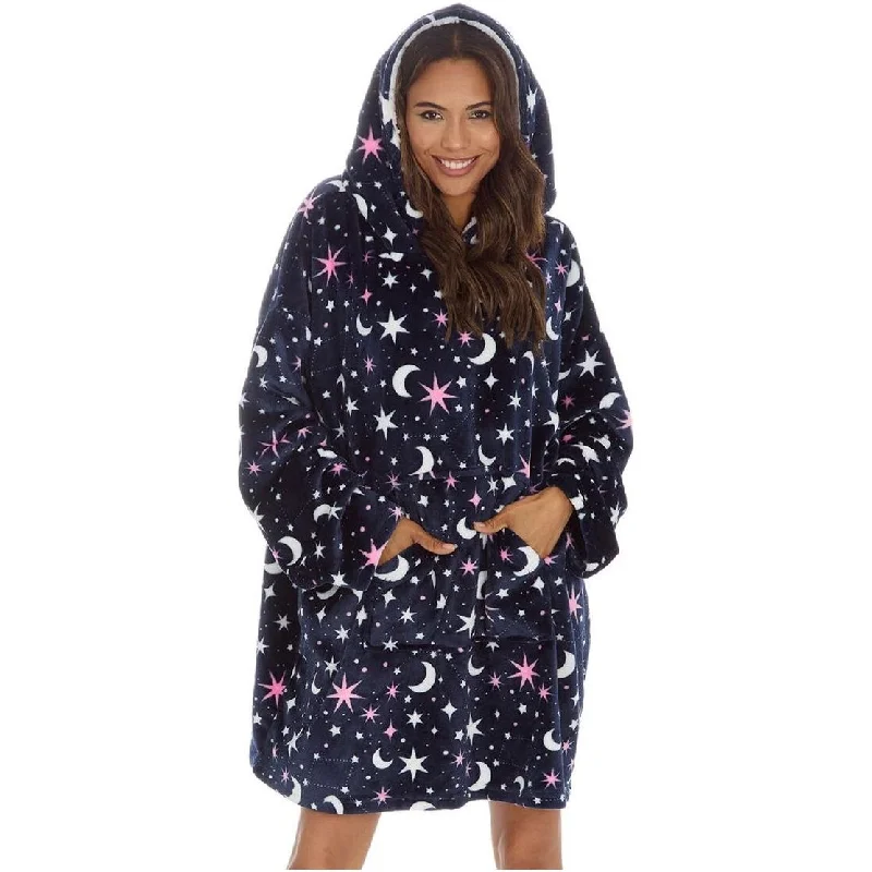 Huggable Hoodie Fleece Oversized Womens Blanket Hoody - Navy Hoodie with Cropped Fit Short Trendy Huggable Hoodie Fleece Oversized Womens Blanket Hoody - Navy Hoodie with Cropped Fit Short Trendy