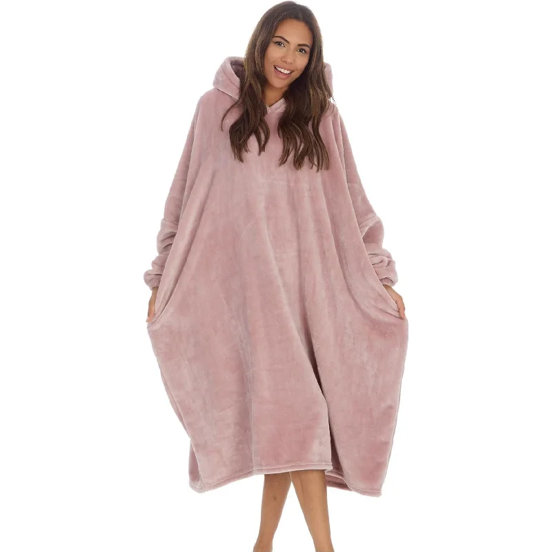 Huggable Hoodie Fleece Oversized Womens Blanket Hoody - Pink Hoodie with Tie-Dye Psychedelic Retro Huggable Hoodie Fleece Oversized Womens Blanket Hoody - Pink Hoodie with Tie-Dye Psychedelic Retro