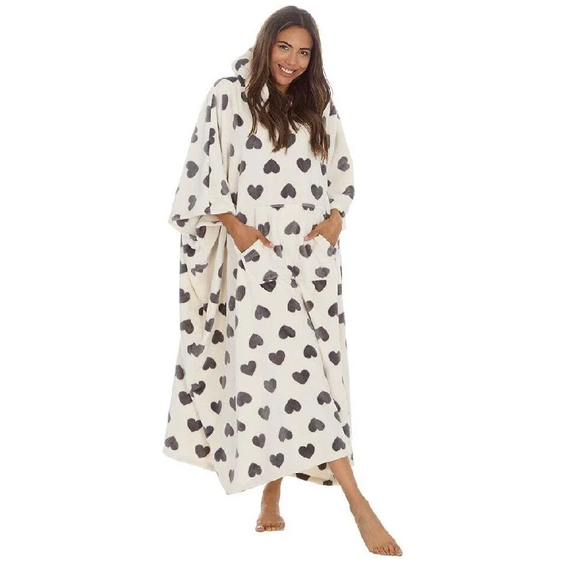 Huggable Hoodie Fleece Oversized Womens Blanket Hoody - White Hoodie with Distressed Vintage Worn Huggable Hoodie Fleece Oversized Womens Blanket Hoody - White Hoodie with Distressed Vintage Worn