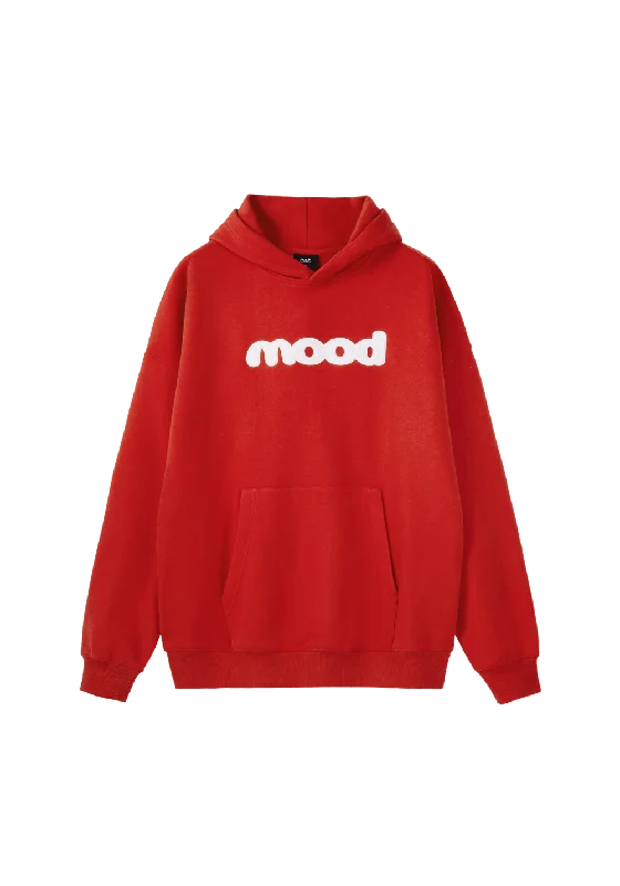 Mood Embroidered Hoodie Hoodie with Hood Adjustable Protection