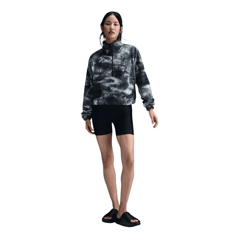 Nike One Womens Therma-FIT Oversized Printed Top Hoodie with Monochrome Minimalist Simple Nike One Womens Therma-FIT Oversized Printed Top Hoodie with Monochrome Minimalist Simple