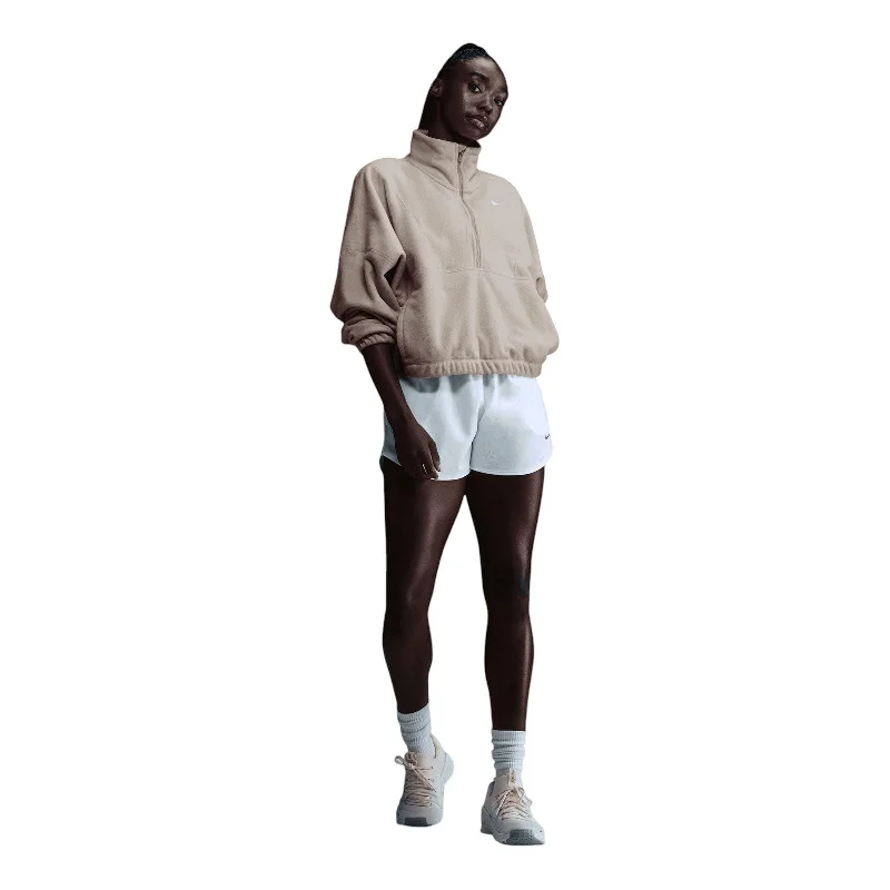 Nike One TF HZ Womens Top Polar White Hoodie with Lace Feminine Delicate