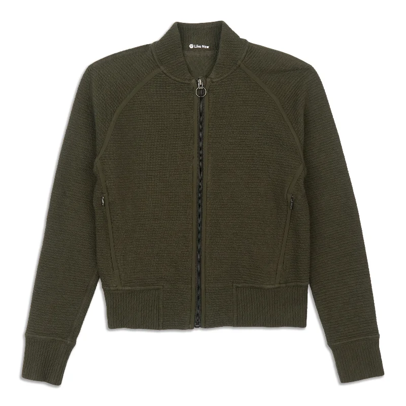 On Repeat Bomber - Resale Hoodie with Drop Shoulder Relaxed Streetwear