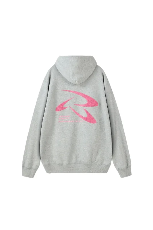 Frisbee Towel Embroidered Hoodie Hoodie with Frayed Bohemian Relaxed