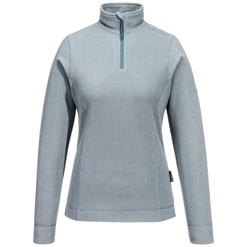 Portwest Tara Womens Quarter-Zip Fleece Hoodie with V-Neck Classic Versatile