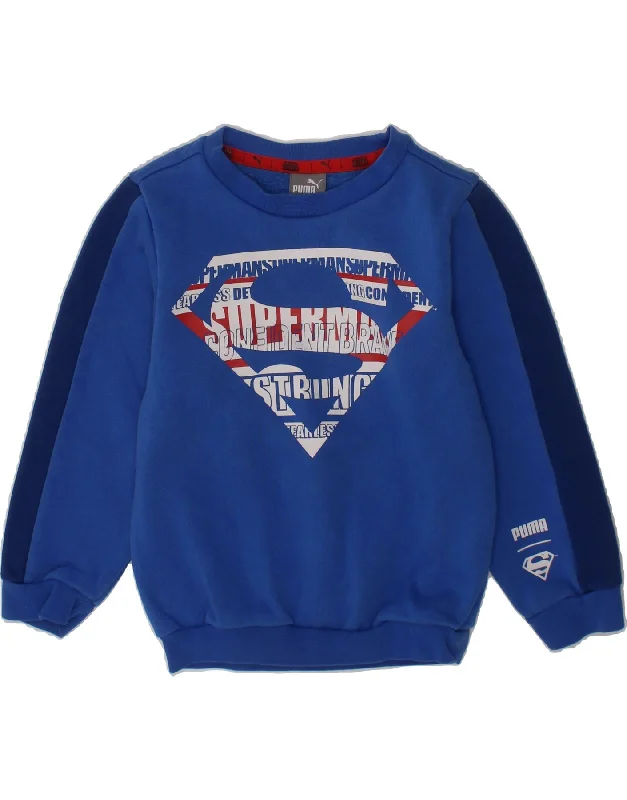 PUMA Baby Boys Superman Graphic Sweatshirt Jumper 18-24 Months Blue Hoodie with Zipper Versatile Modern PUMA Baby Boys Superman Graphic Sweatshirt Jumper 18-24 Months Blue Hoodie with Zipper Versatile Modern
