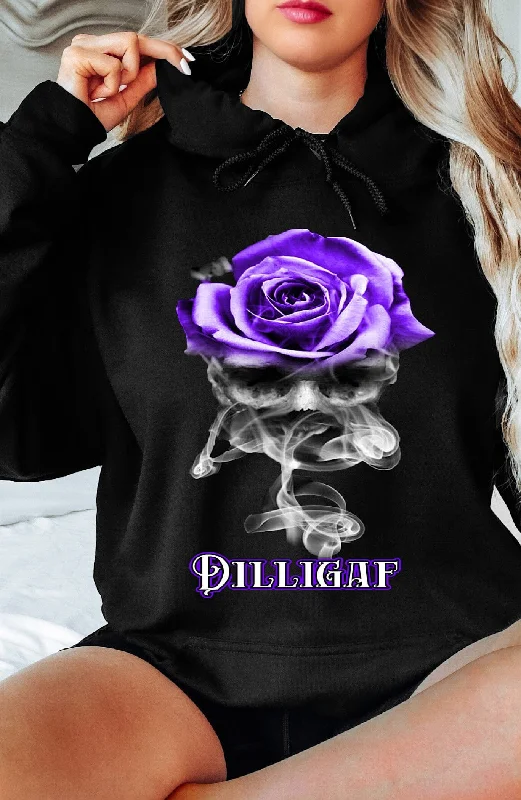 Purple Rose from Heaven Pullover Hoodie Hoodie with Set-In Sleeves Structured Classic Purple Rose from Heaven Pullover Hoodie Hoodie with Set-In Sleeves Structured Classic