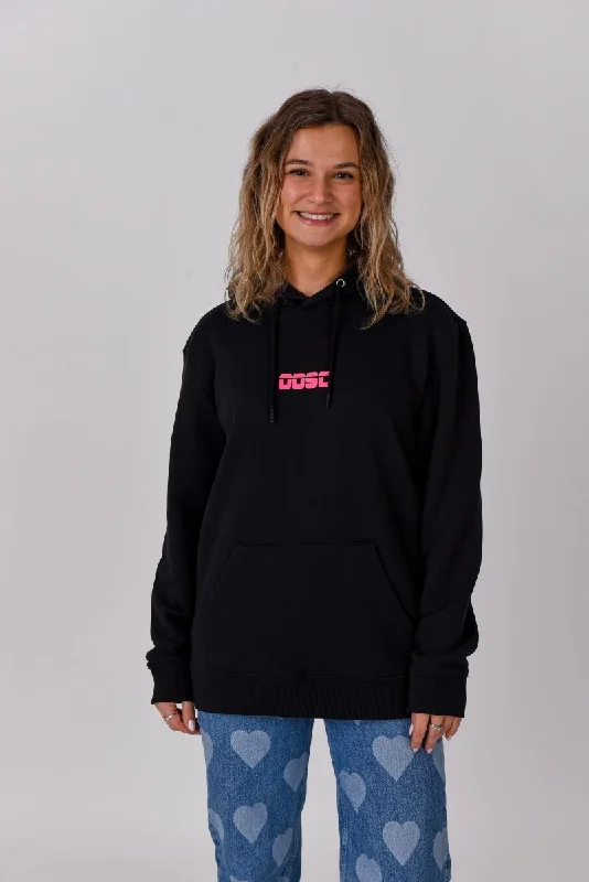 Retro OOSC Hoodie - Black Hoodie with Distressed Vintage Worn