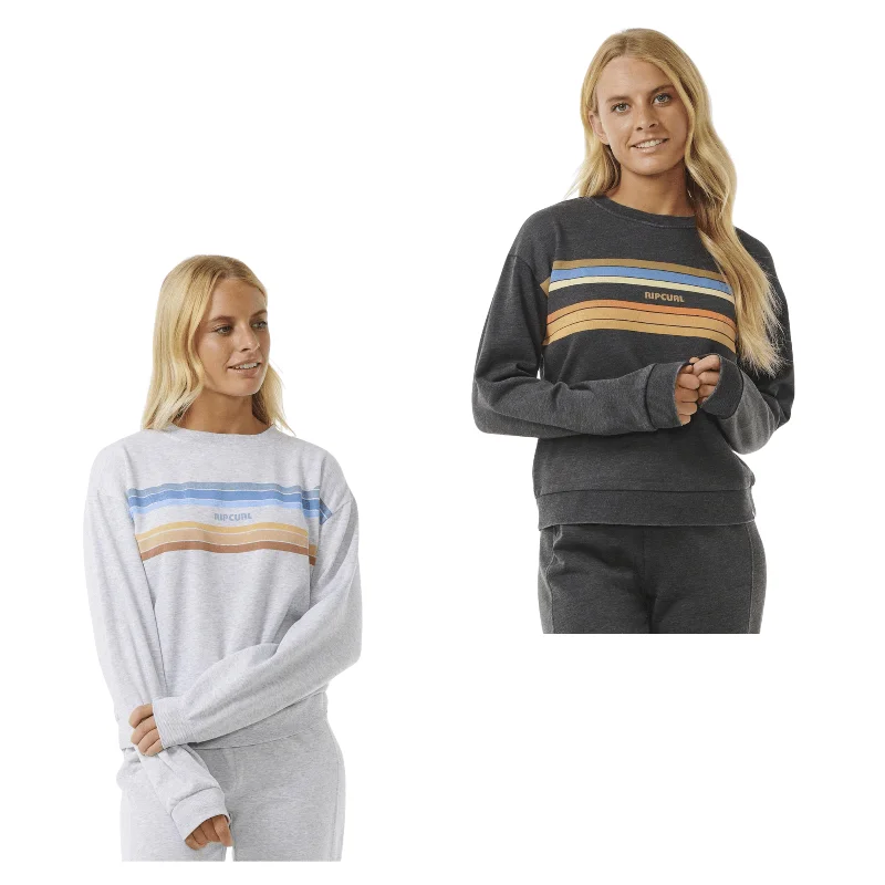 Rip Curl Womens High Tide Surf Crew Neck Sweatshirt Hoodie with Relaxed Fit Easy Casual Rip Curl Womens High Tide Surf Crew Neck Sweatshirt Hoodie with Relaxed Fit Easy Casual