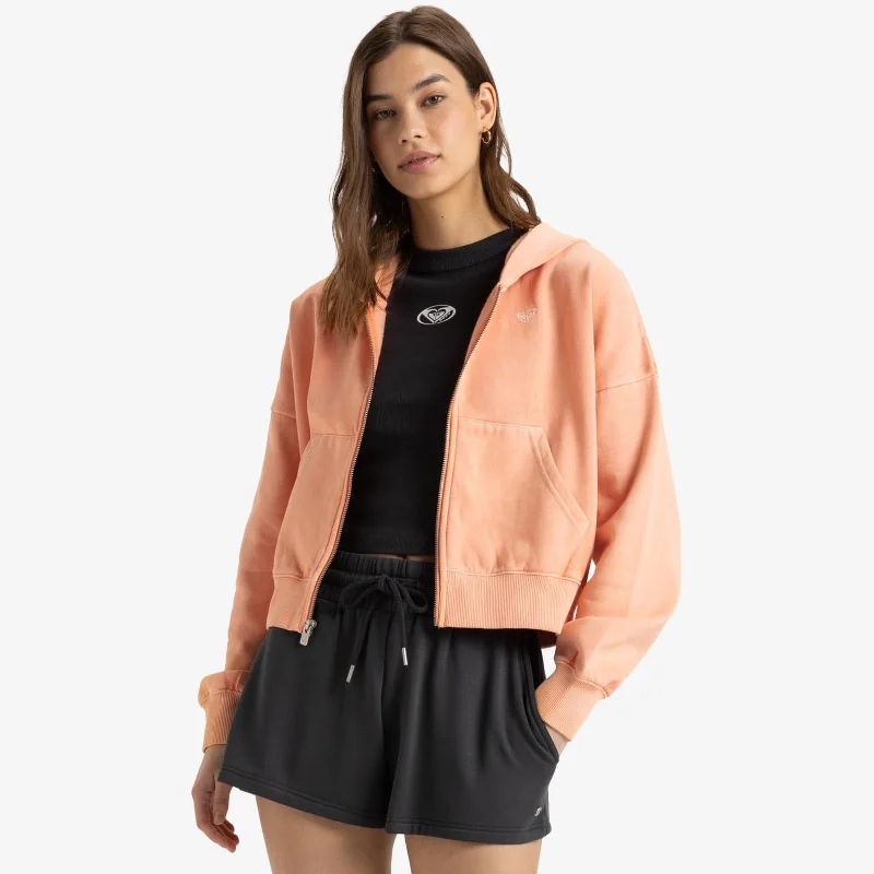 Roxy Womens Sahara Vibes Zip Up Hoodie Hoodie with Half-Zip Sporty Casual