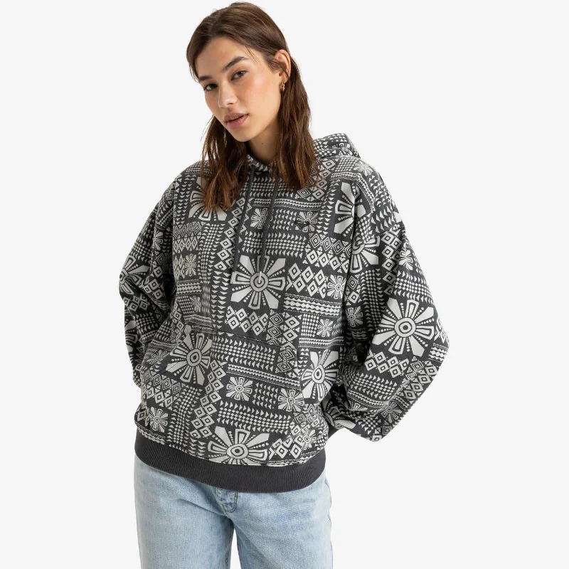 Roxy Womens That Beautiful Oversized Hoodie Hoodie with Frayed Bohemian Relaxed