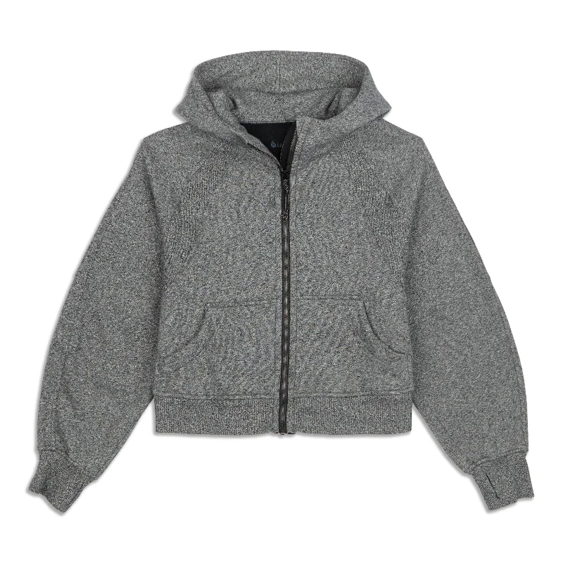 Scuba Oversized Full-Zip Hoodie with Mesh Breathable Sporty