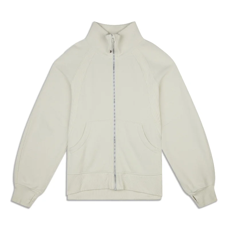Scuba Oversized Funnel-Neck Full Zip - Resale Hoodie with Thumb Holes Functional Cozy Scuba Oversized Funnel-Neck Full Zip - Resale Hoodie with Thumb Holes Functional Cozy