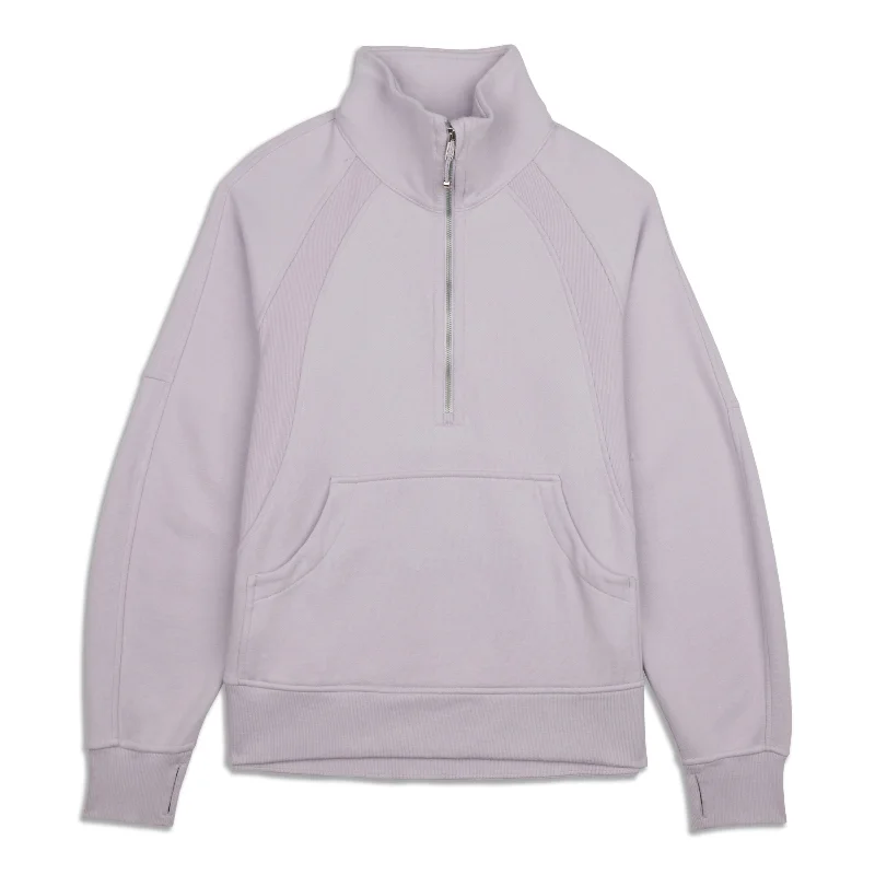 Scuba Oversized Funnel Neck Half Zip - Resale Hoodie with Neon Bright Vibrant