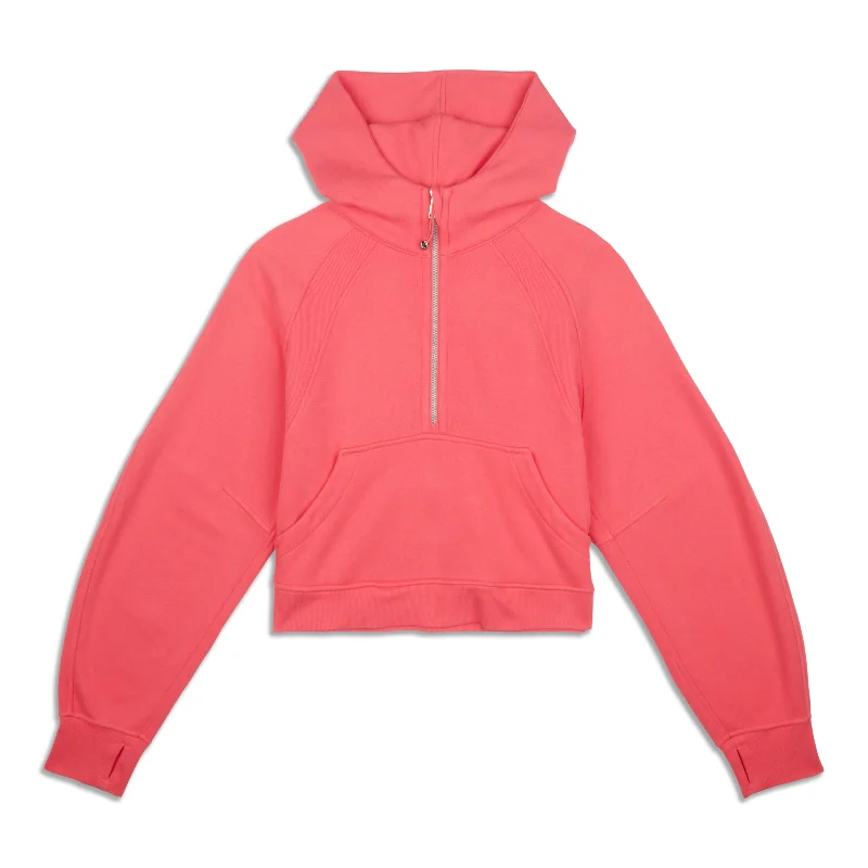 Scuba Oversized Half-Zip Hoodie - Resale Hoodie with Hidden Zipper Minimalist Clean