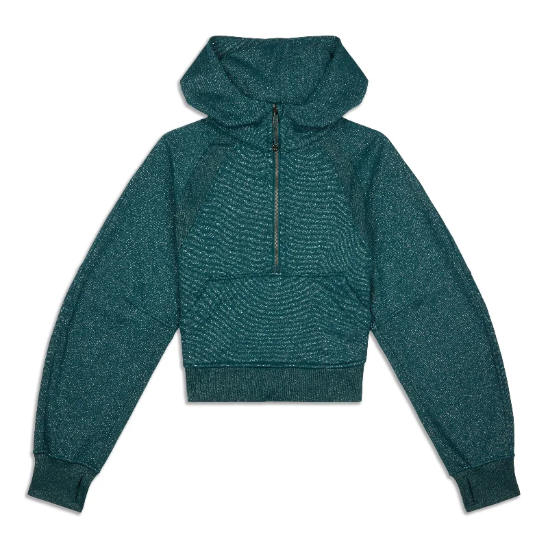 Scuba Oversized Half-Zip Hoodie - Resale Hoodie with Cropped Fit Short Trendy