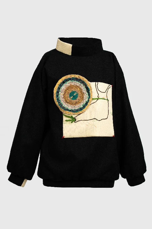 Snail Sweatshirt Hoodie with Patch Decorative Personalized