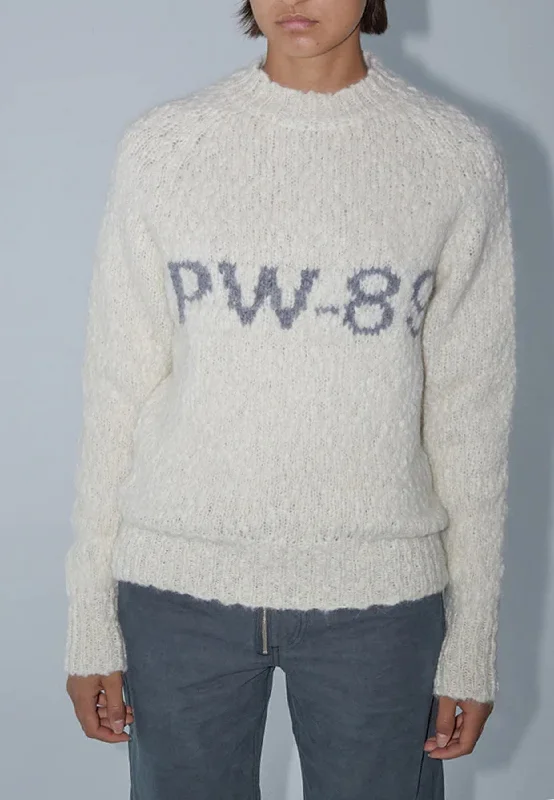 Solo Knit Sweater - Ecru Hoodie with Strings Custom Fit Adjustable