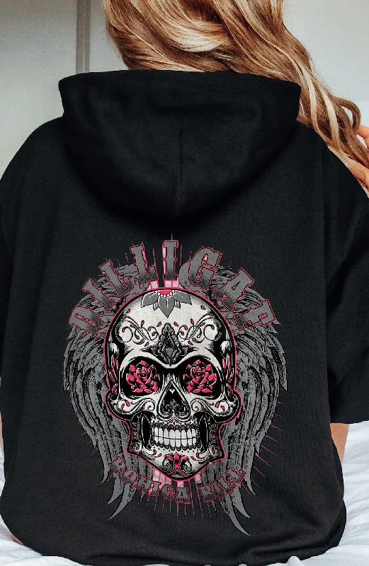 The Sugar Skull Pullover Hoodie Hoodie with Zipper Versatile Modern