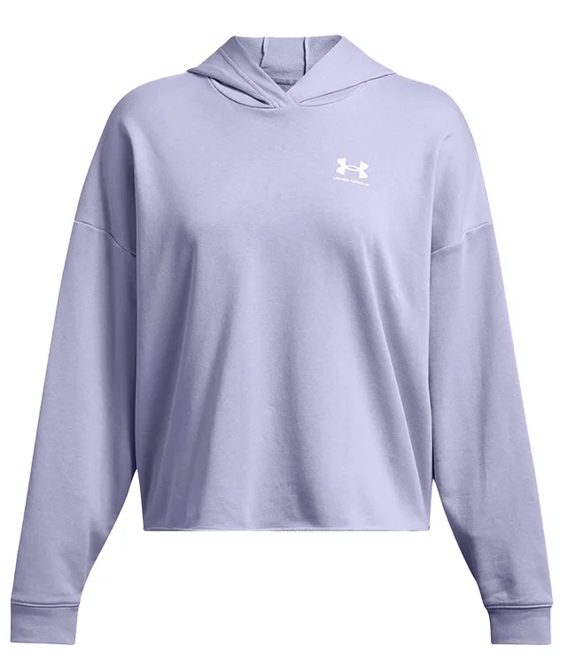 Under Armour Womens Rival Terry OS Hoodie Celeste / White Zip Hoodie Drawstring Kangaroo Pocket Under Armour Womens Rival Terry OS Hoodie Celeste / White Zip Hoodie Drawstring Kangaroo Pocket