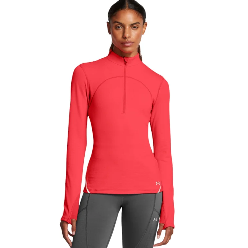 Under Armour Vanish Cold Weather Womens Long Sleeved 1/2 Zip Top Hoodie with Elastic Cuffs Stretchable Comfortable