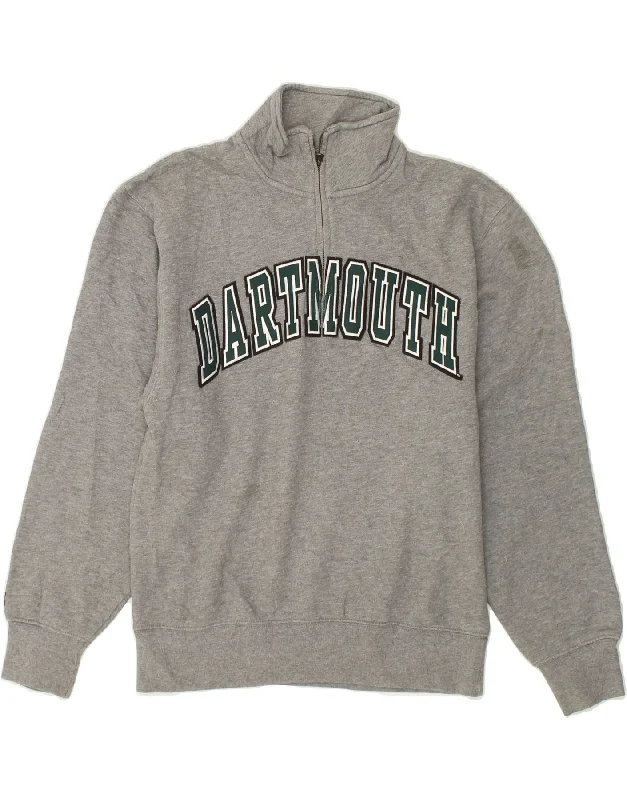 VINTAGE Mens Graphic Zip Neck Sweatshirt Jumper Small Grey Cotton Hoodie with Relaxed Fit Easy Casual VINTAGE Mens Graphic Zip Neck Sweatshirt Jumper Small Grey Cotton Hoodie with Relaxed Fit Easy Casual