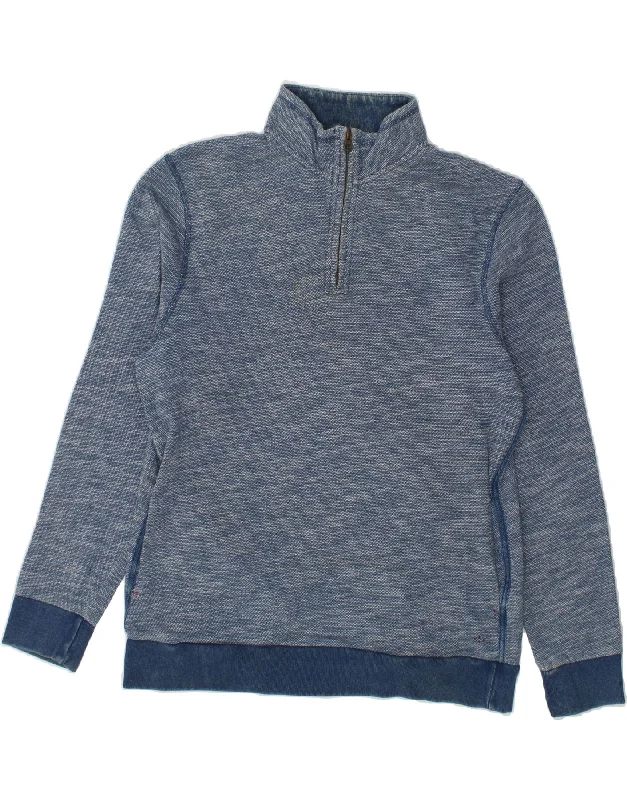 WHITE STUFF Mens Zip Neck Sweatshirt Jumper Medium Navy Blue Flecked Hoodie with Sequins Glamorous Eye-catching WHITE STUFF Mens Zip Neck Sweatshirt Jumper Medium Navy Blue Flecked Hoodie with Sequins Glamorous Eye-catching