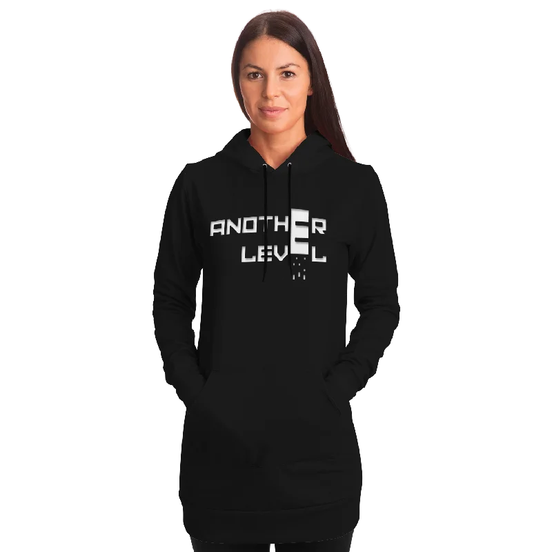 FZ Women's Fashionable Hoodie Dress Hoodie with Hem Embroidery Detailed Premium