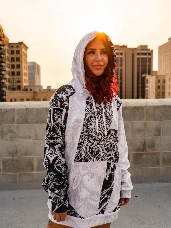 Yin & Yang Mandala Unisex Hoodie Hoodie with Magnetic Closure Innovative Modern