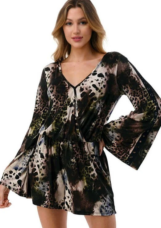 Be Impressive Romper Made in USA Casual Printed Shorts