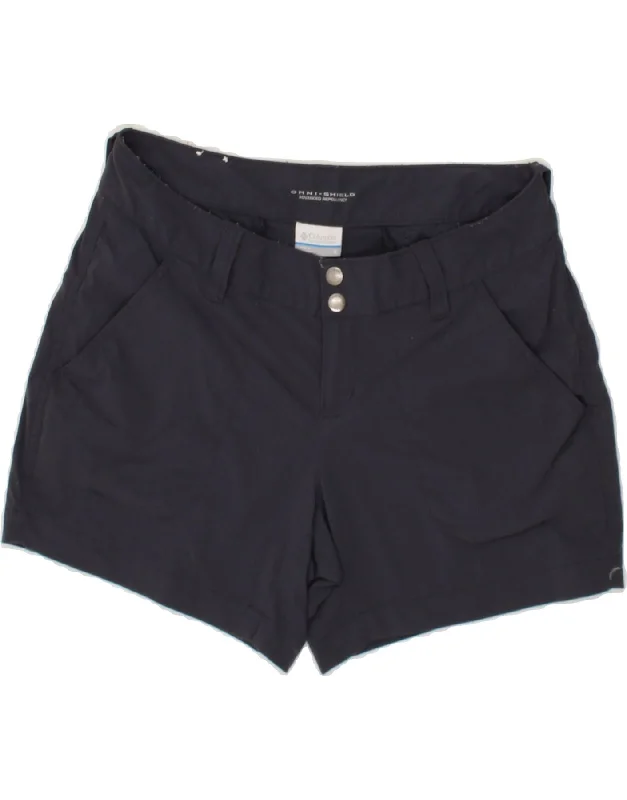 COLUMBIA Womens Omni-Shield Chino Shorts US 8 Medium W30 Grey Nylon Frayed Edge Shorts