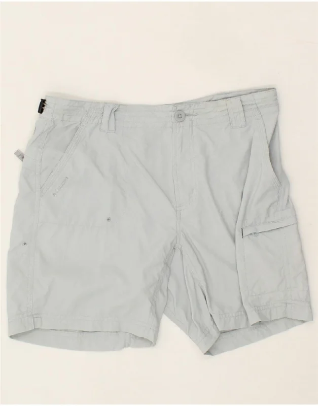 COLUMBIA Womens Titanium Cargo Shorts US 8 Medium W30  Grey Nylon Ultra-Stretch Yoga Shorts