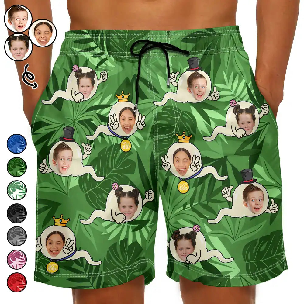 Custom Photo Summer Beach Short - Personalized Unisex Beach Shorts Trendy Pleated Shorts