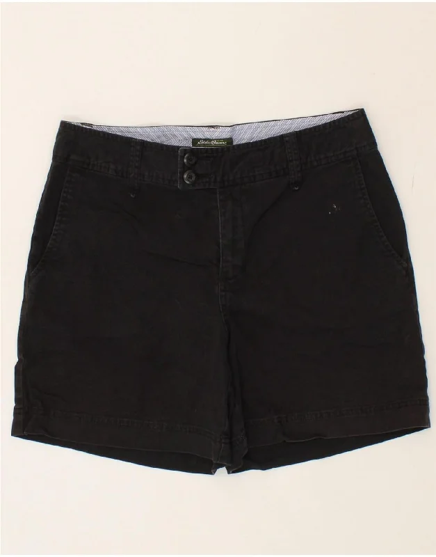 EDDIE BAUER Womens Chino Shorts US 10 Large W32  Black Cotton Sporty Running Shorts