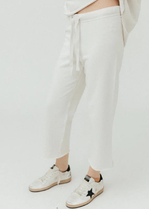 Frank & Eileen Catherine Favorite Sweatpant in Vintage White High-Waisted Cotton Shorts