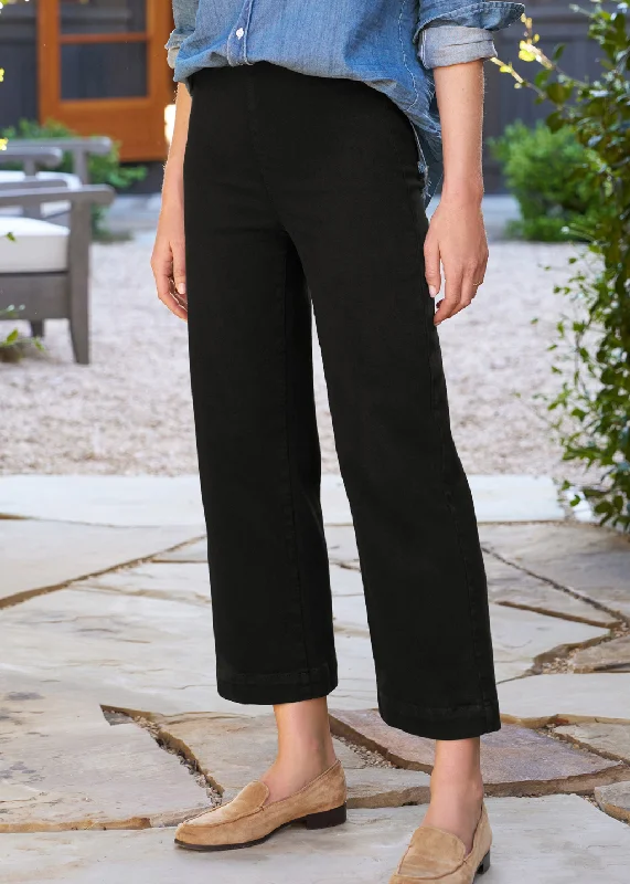 Frank & Eileen The Italian Wide Leg in Black Chic Wrap Shorts