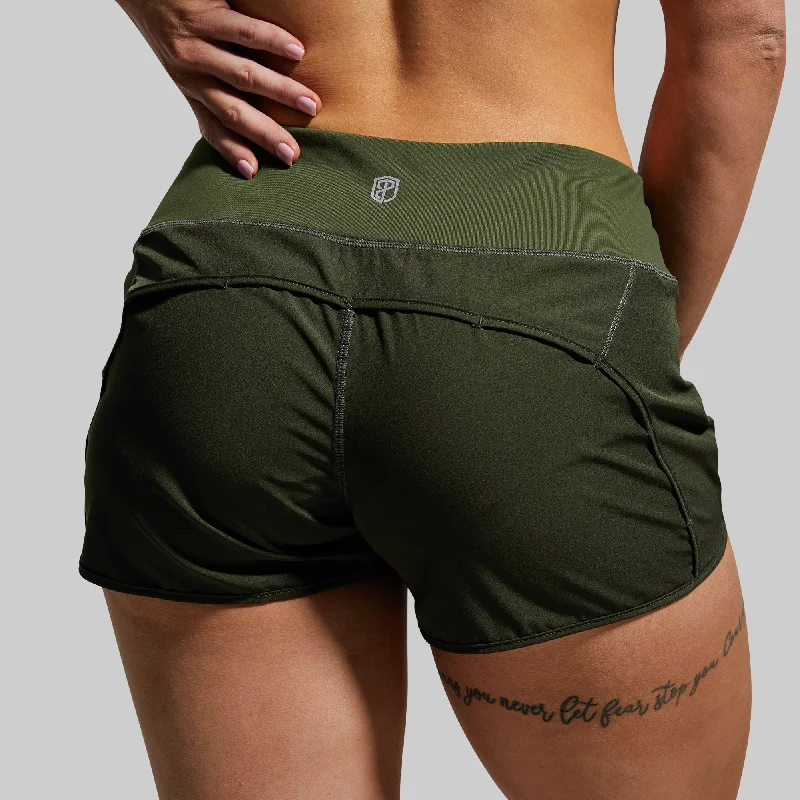 Free Flow Short (Tactical Green) Lightweight Lounge Shorts