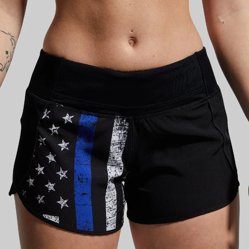 Free Flow Short (Thin Blue Line) Bold Neon Shorts