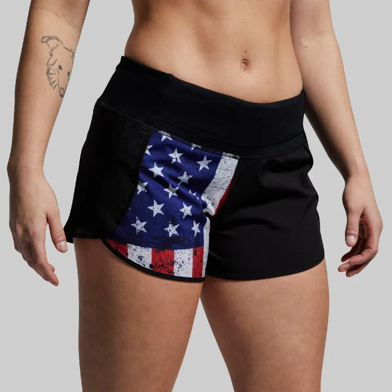 Free Flow Short (Undefeated) Double-Layered Running Shorts