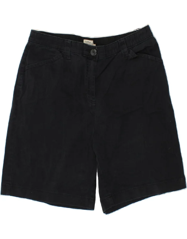 L.L.BEAN Womens Classic Fit Casual Shorts US 14 Large W32 Navy Blue Cotton Easygoing Lounge Shorts