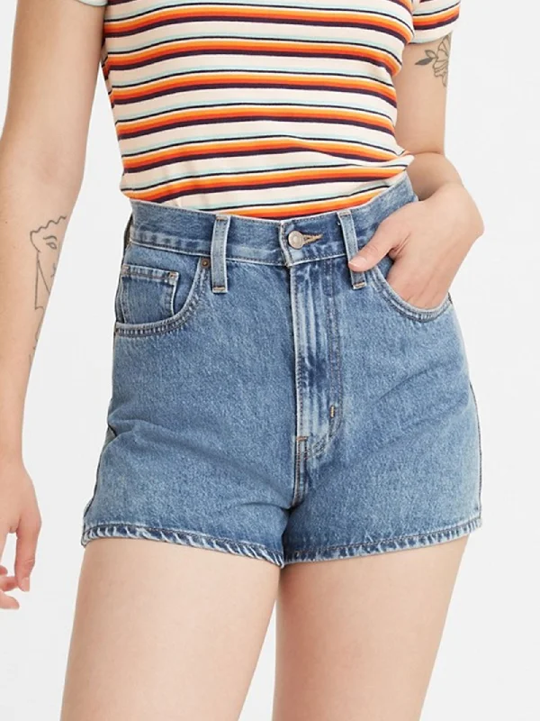 High Waisted Mom Amazing Shorts Printed Cotton Shorts