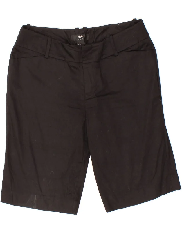 MOSSIMO Womens Chino Shorts US 8 Medium W30  Black Cotton Scalloped Hem Shorts