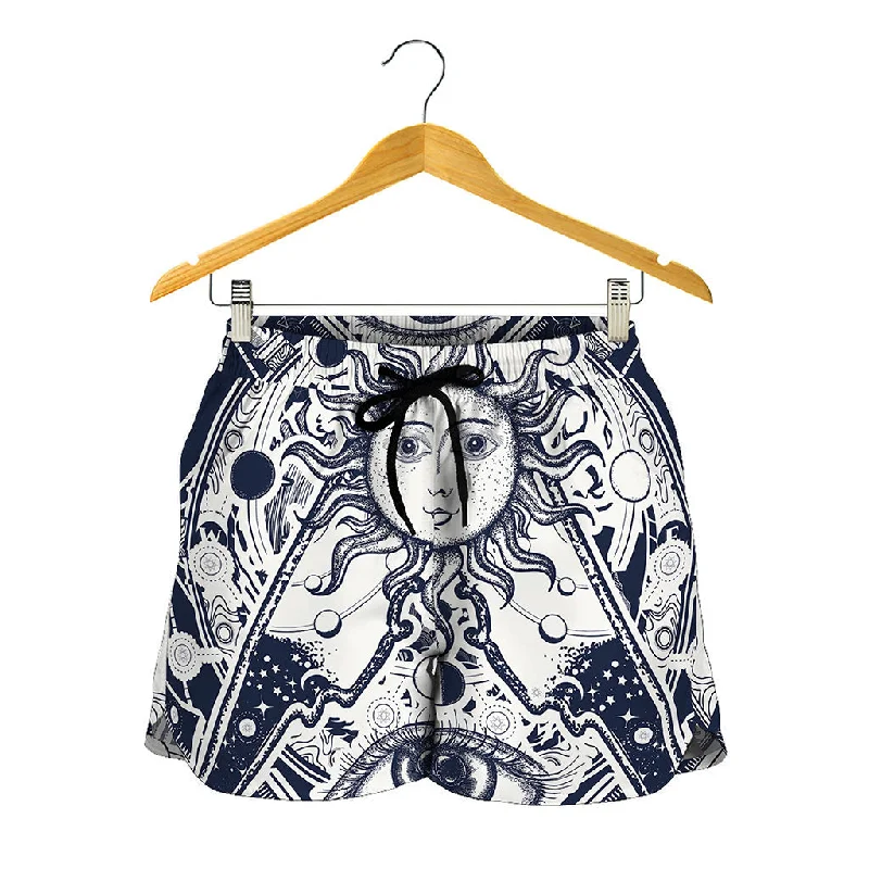Vintage Masonic Freemasonry Print Women's Shorts Cozy Home Shorts