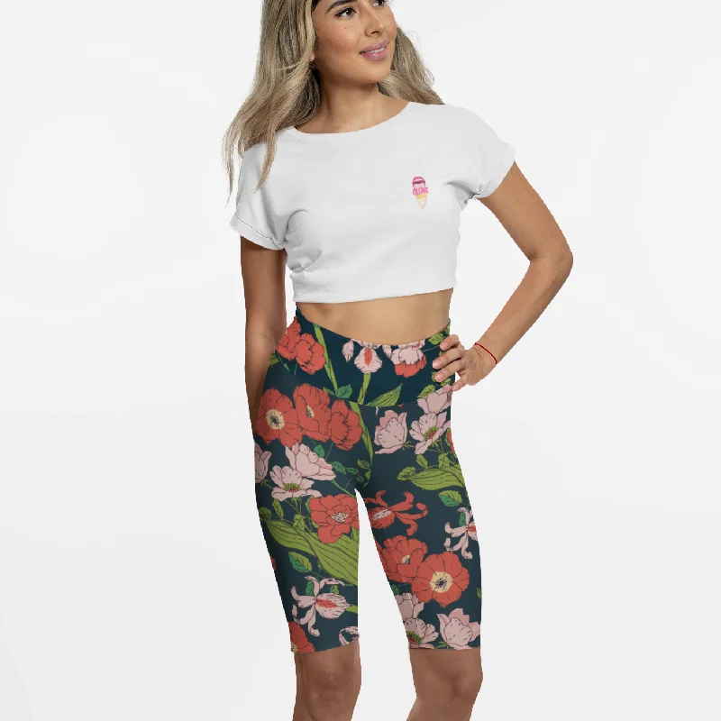 UV UPF 50+ Women's Swim Jammers Long Swim Shorts Paddle board Shorts XS-3XL - Seychelles Floral Tailored Office Shorts