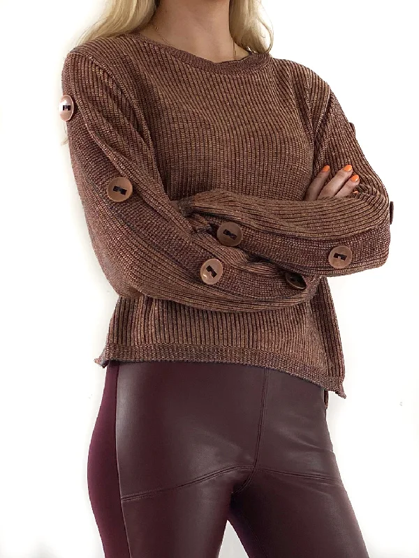 4 Button Stripe Cardigan Soft Everyday Sweater