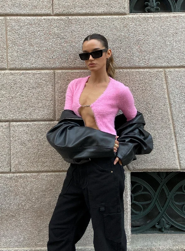 Bel Air Top Pink Oversized Wool Sweater