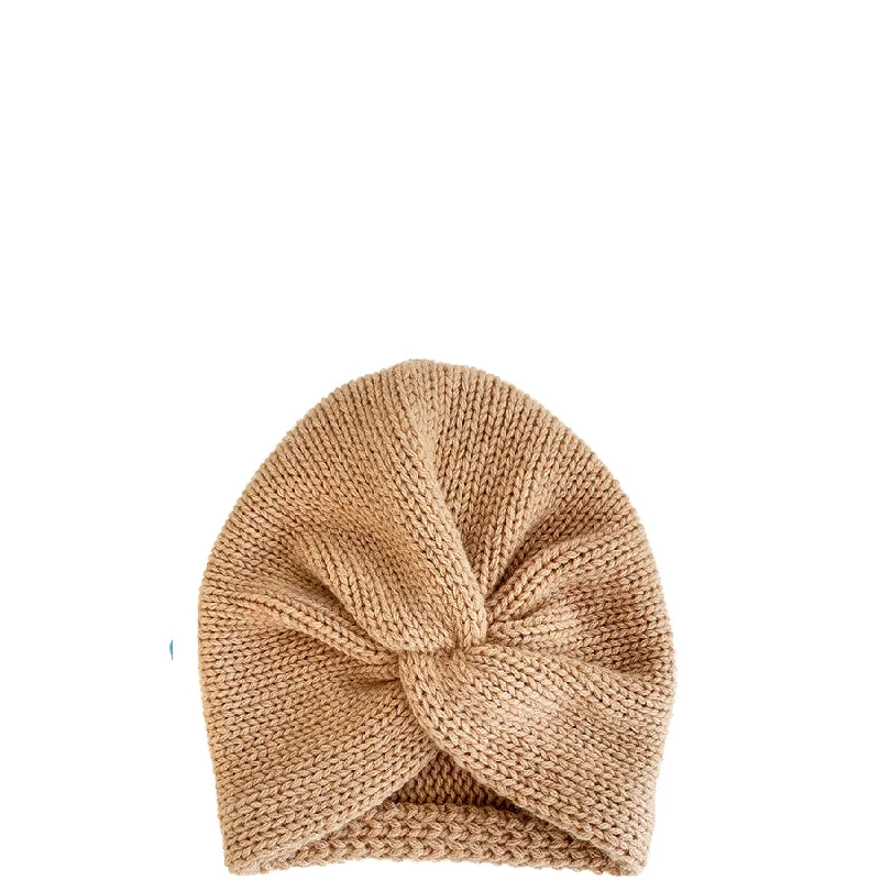 CASHMERE TURBAN IN GINGER Feminine Fitted Sweater