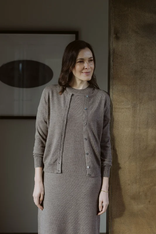 Classic Merino Cardigan - Cinnamon Winter Ready Pullover